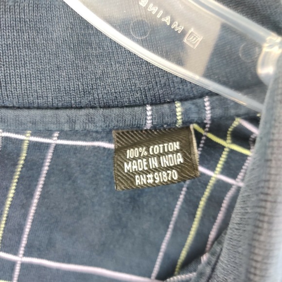 Bolle Men's Polo Shirt Golf Blue Plaid Size Large - Picture 5 of 10